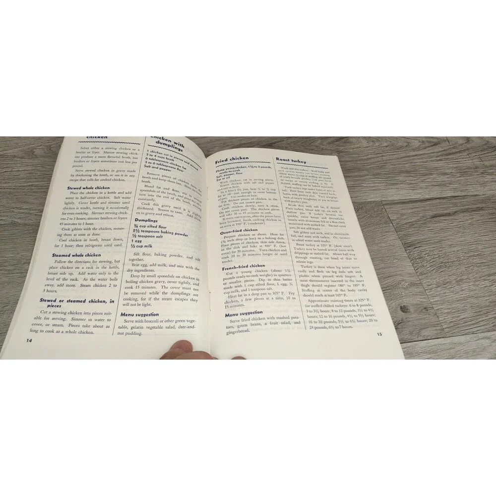 Vintage Money Saving Main Dishes Home Garden Bulletin#43 USDA 1955 Smart Recipes